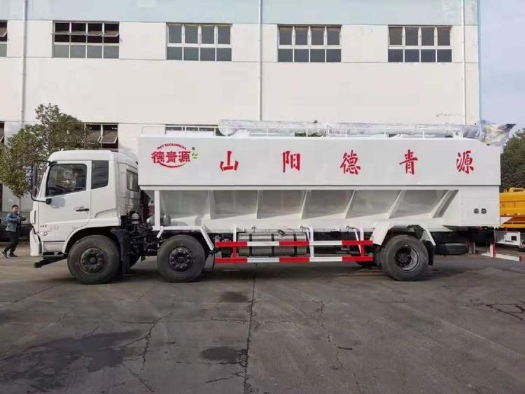 國(guó)六東風(fēng)天錦小三軸散裝飼料運(yùn)輸車-30方散裝飼料運(yùn)輸車